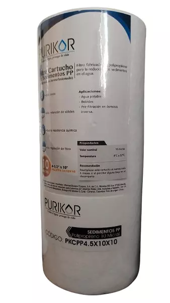 Filtro Cartucho Polipropileno Termofusionado 4.5x10x10