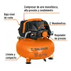 Compresor Libre De Aceite, 24l, 2-2/3hp, 127v, Truper