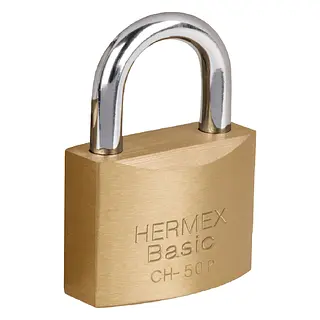 Candado De Hierro Color Latón 50 Mm, Corto, Caja, Basic