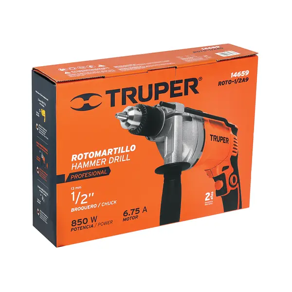 Rotomartillo 1/2", 850w, Truper Pro