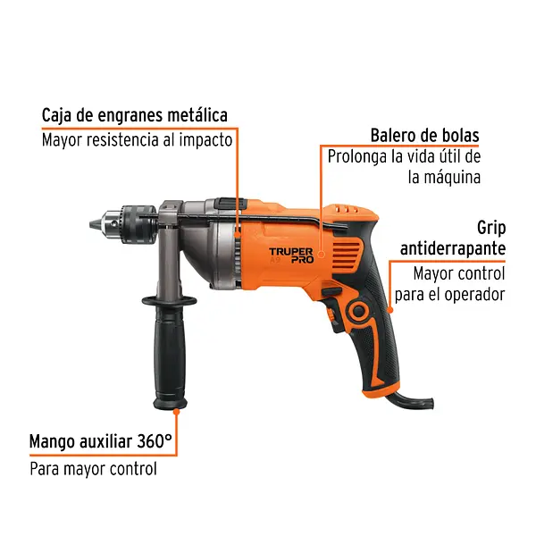 Rotomartillo 1/2", 850w, Truper Pro