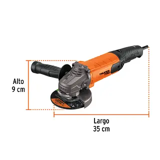 Pulidora Angular 4-1/2", 1100w, Truper Pro