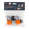 Juego De 5 Conectores 3/4" Rápidos De Abs, Sistema Click