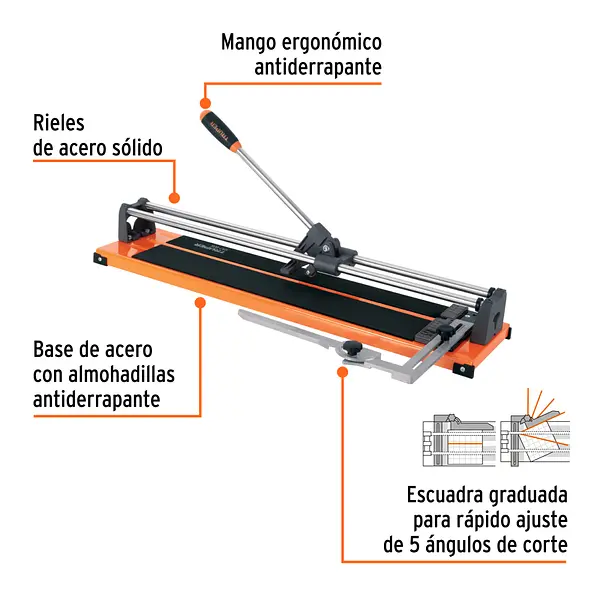 Cortador De Azulejo 24" (60 Cm) Con Baleros, Truper