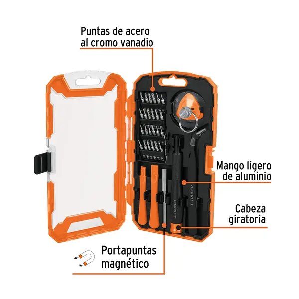 Juego De 32 Piezas Para Reparación De Electrónica, Truper