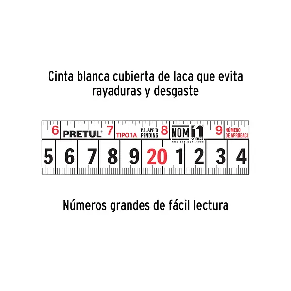 Flexómetro Amarillo 3 M Cinta 13 Mm, En Tarjeta, Pretul