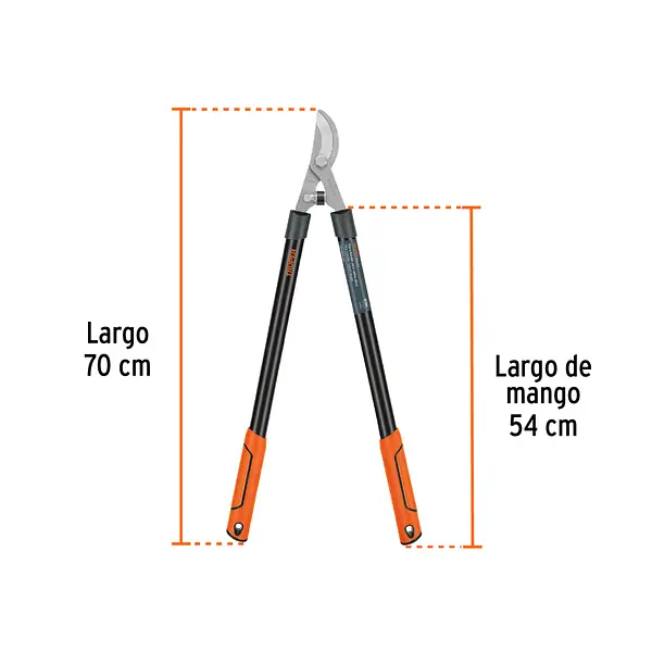 Tijera Para Ramas 70 Cm, Classic, Mgos Tubulares, Truper