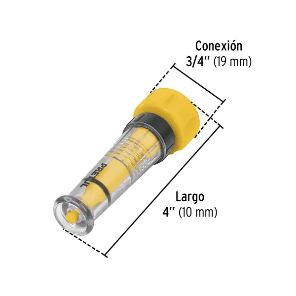 Chiflón 4" De Plástico Para Manguera, Pretul