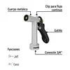 Pistola Metálica Para Riego De 4", 2 Funciones, Pretul