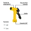 Pistola Plástica Para Riego De 4", 2 Funciones, Pretul