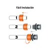 Conector 1/2" Hembra De Abs Con Tuerca De Ajuste Manual