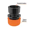 Conector 1/2" Hembra De Abs Con Tuerca De Ajuste Manual