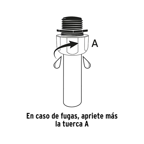 Conector 1/2" Macho De Abs Con Tuerca De Ajuste Manual