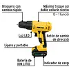Taladro 3/8", 12v, 1 Batería 2ah, Pretul