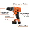 Rotomartillo 1/2", 20v, 2 Baterías 2ah, Truper Pro
