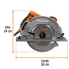 Sierra Circular 7-1/4", 1750w, Truper Pro