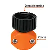 Conector 1/2" Hembra De Abs Para Manguera, Truper