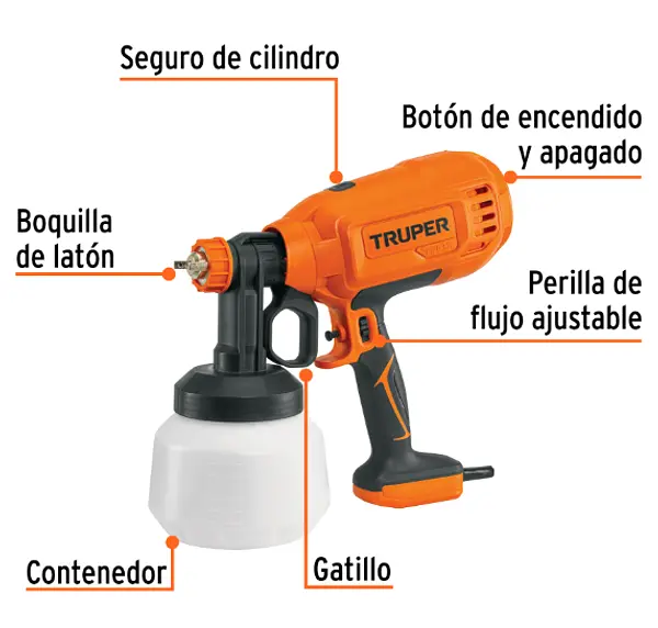 Pistola Eléctrica Para Pintar De 330 W, Truper