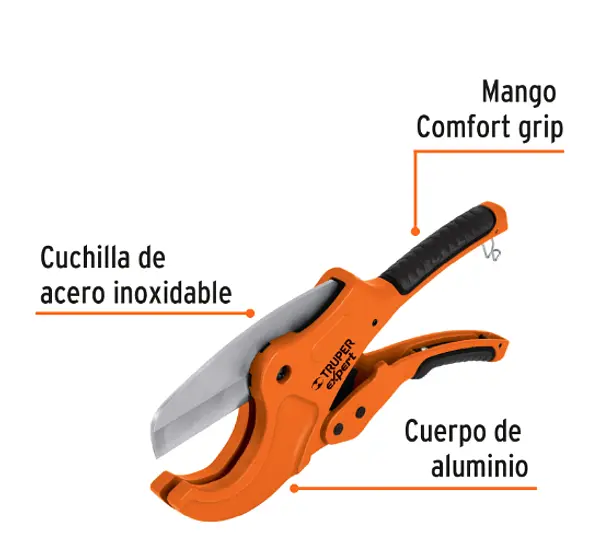 Cortador De Tubo De Plástico, Corte 2-1/2" (65 Mm), Expert