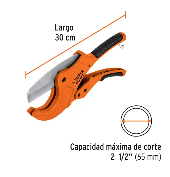 Cortador De Tubo De Plástico, Corte 2-1/2" (65 Mm), Expert