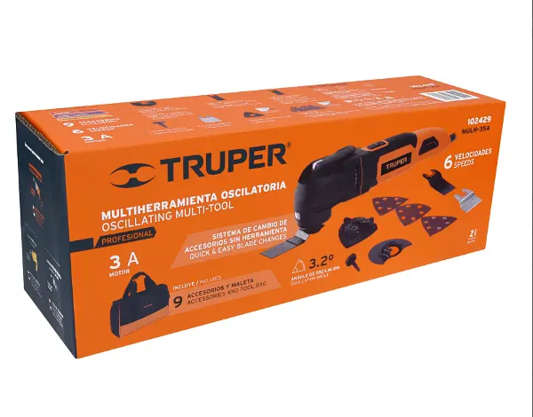 Multiherramienta 350w Con 9 Accesorios, Truper Pro