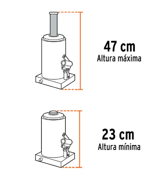 Gato Hidráulico De Botella De 8 Ton, Truper
