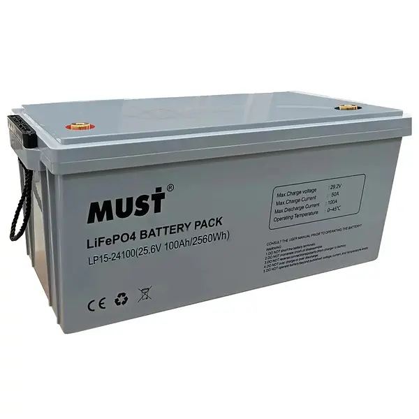 Battery 25.6v 100ah 2560wh Lifepo4