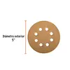 Discos De Lija 5" Grano 80, 8 Perforaciones X 5und
