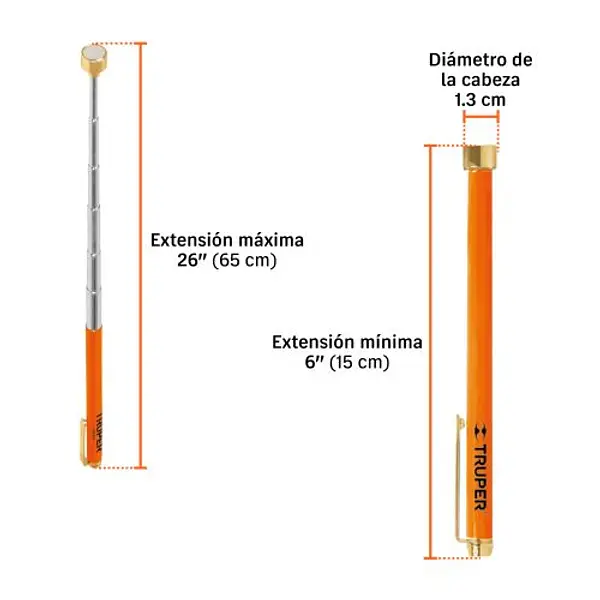 Imán Extensible De Acero Inoxidable, 1.5 Kg, Truper