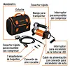Inflador Portátil 12 V Para Auto, Con Linterna Led, Truper